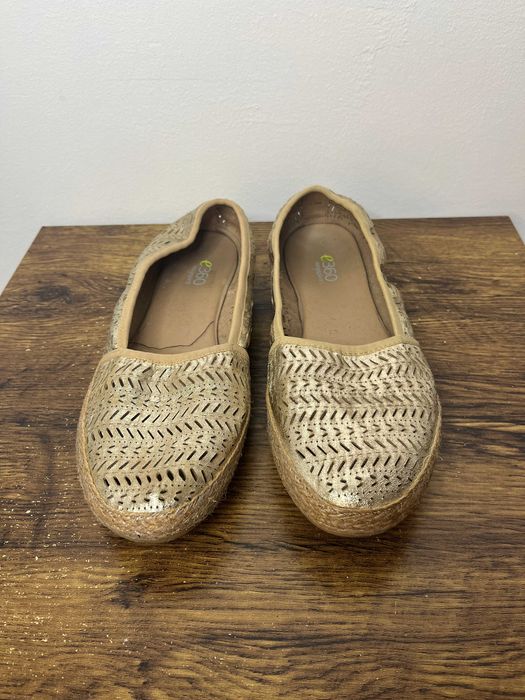 Złote espadryle e360 easy spirit rozmiar 38