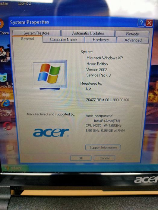 Нетбук Acer Aspire One 10.1'' / Dual core N270 1.6GHz / HDD 160Gb