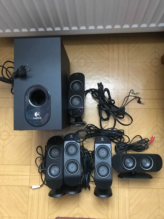 Głośniki Logitech X-530 (5 + 1SUB) oraz Green power MS-698