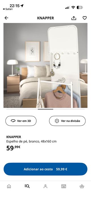 Espelho Ikea knapper