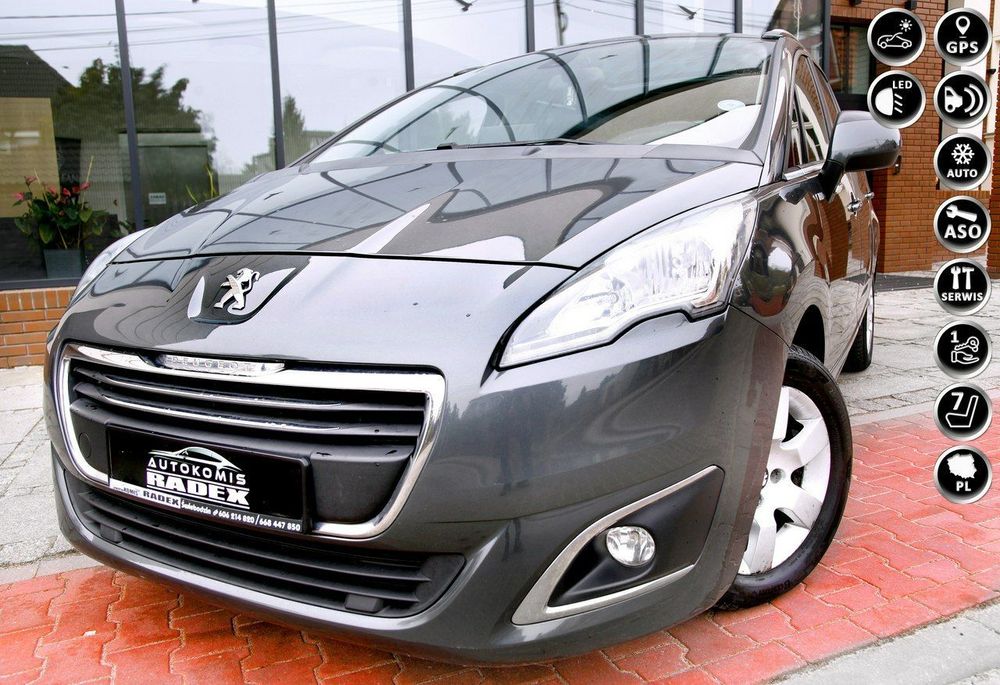 Peugeot 5008 STYLE|Salon PL|1 Ręka|Bezwyp|Panorama| 7 Fotel|Navi|6 Bieg|Park|GWAR.