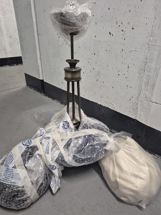 Zestaw JUPITER mosiądz: żyrandol + lampa podłogowa
