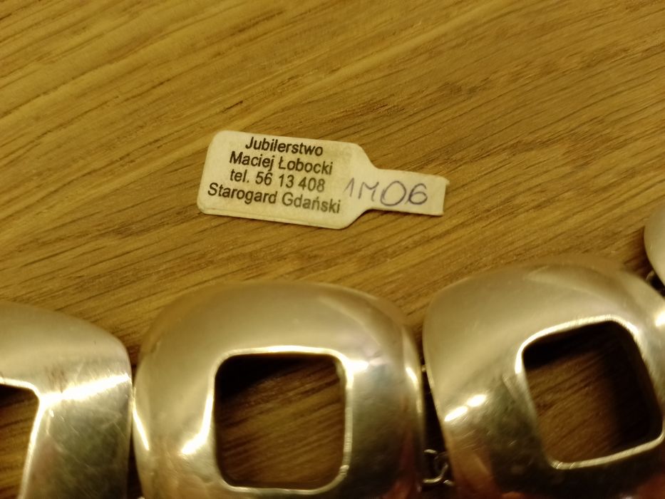 Piękna srebrna bransoletka