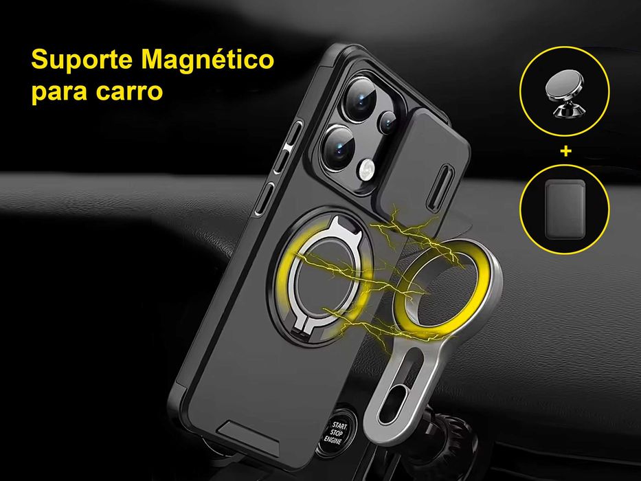 Capa magnética à prova de choque para Redmi Note 14 5G