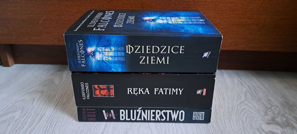 Falcones Dziedzice Ziemi UNIKAT + Ręka Fatimy + Holt Bluźnierstwo BDB