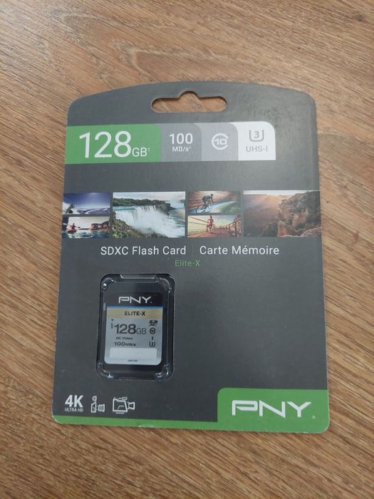 PNY 128gb SDXC Flash Card Elite-X 4K 100MB/s