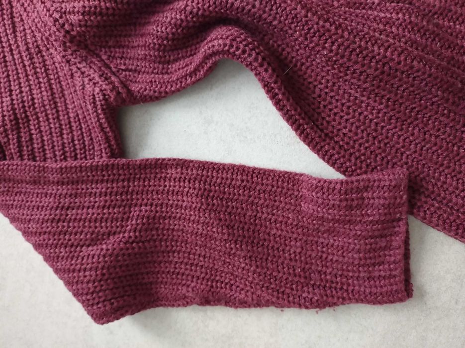 Golf oversize M bordowy