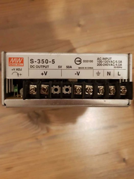 Zasilacz Impulsowy Mean-Well S-350-5  5V 50A do LED