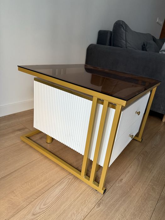 Stylowa szafka nocna / stolik glamour 2w1