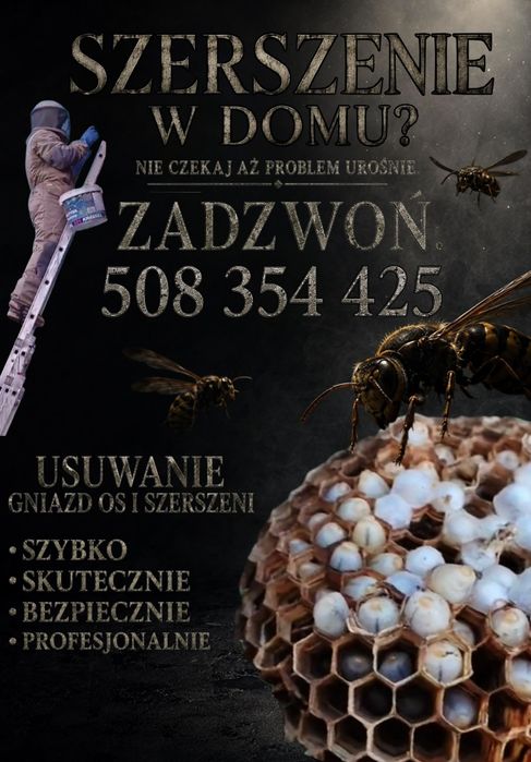Pogotowie szerszeniowe,usuwanie gniazd  szerszeni ,od itp