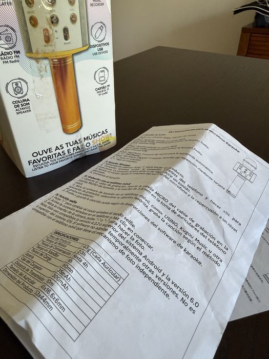 Microfone com karaoke64552963299330123