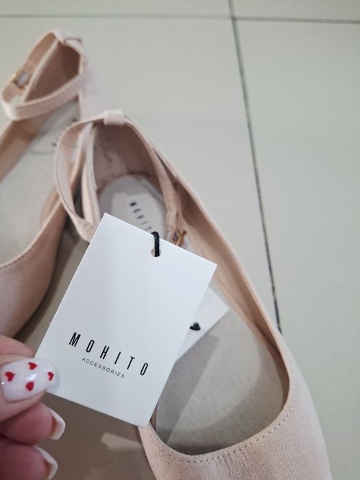 Beżowe baleriny damskie mohito 36 nowe