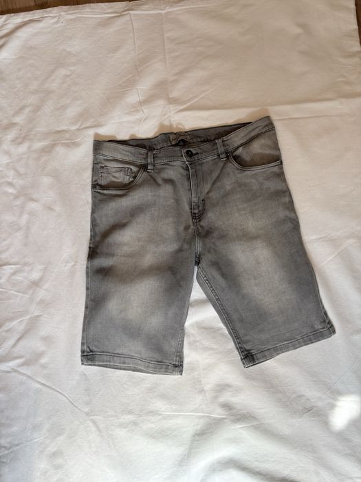 Męskie szorty jeans Denim Authentic 52 4XL szare lato