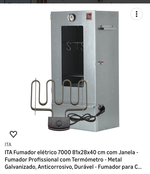 Fumador elétrico profissional de carnes, peixe.