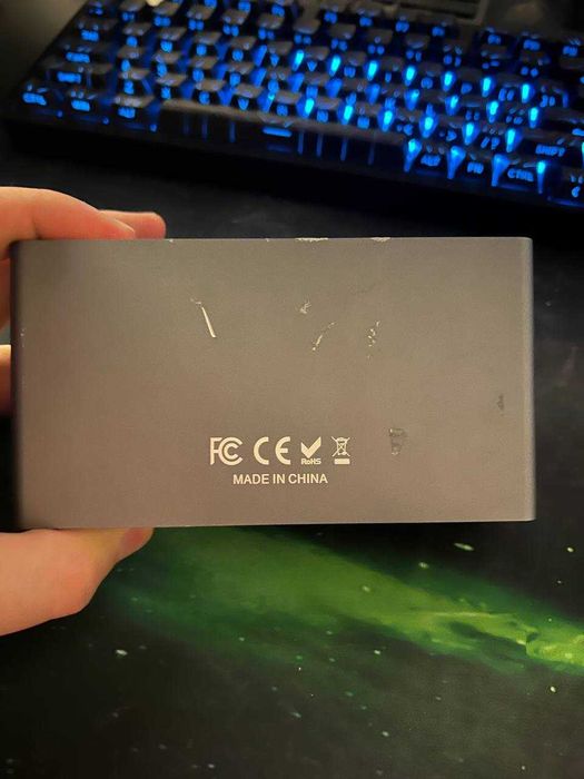 EDCD SW523P - USB C DP KVM Switch dla 2 komputerów/monitorów, 4K/120Hz