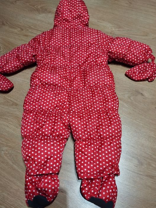 Kombinezon zimowy dziewczynka dziewczynki czerwony 80 cm 9-12 mcy