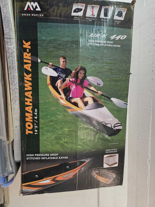 Canoa kayak insuflável 2 lugares tomahawk airk 440