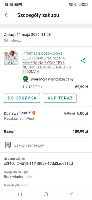 Niania elektroniczna Stazer jak nowa