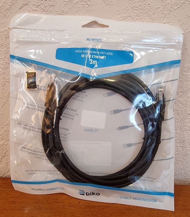 Продам кабель Piko UTP Ethernet 5E 3м - новий