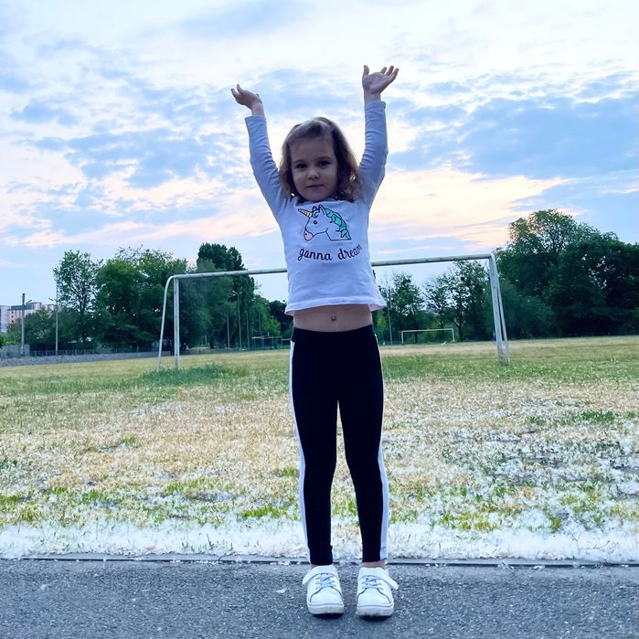 Лосины Zara джеггинсы + лонгслив Oshkosh в подарок