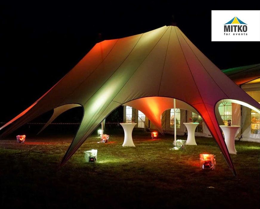 Wynajem namiotów typu gwiazda od producenta Mitko