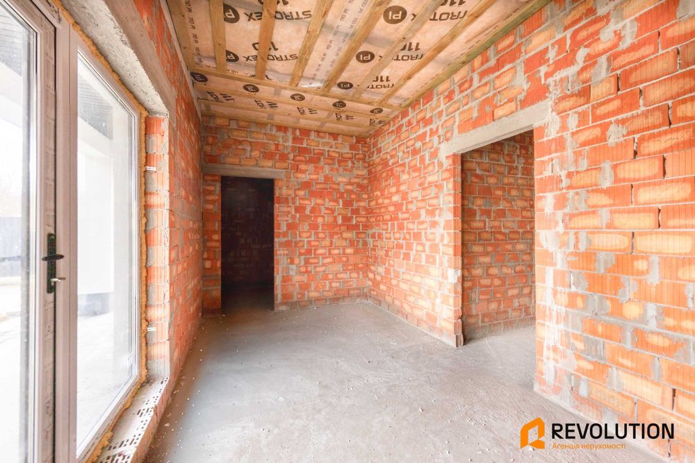 БЕЗ% Продаж сучасного одноповерхового будинку з великою терасою 150 метрів в невеличкому котеджному містечку в Американському стилі село Гнідин ГАЗ