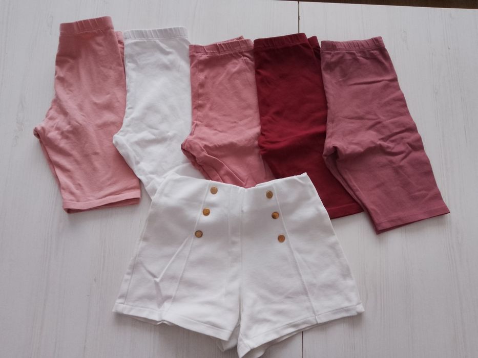 Zestaw ubrań letnich H&M 122 128 kombinezony spodenki bluzki kombinezo