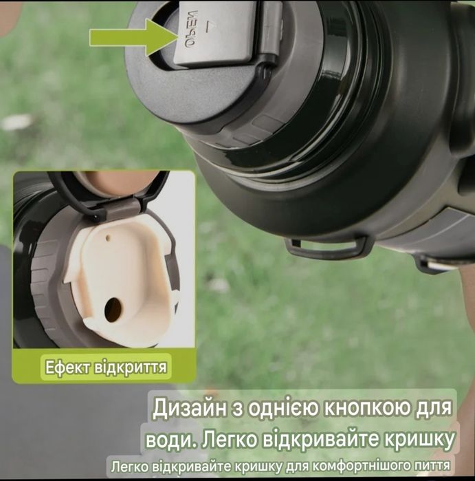 Термос 2 л, з складаною ручкою та ремінцем через плече