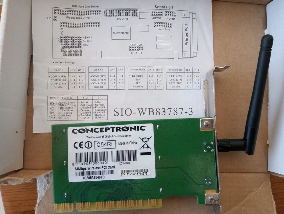 Placas de rede ethernet 54Mbs Wireless