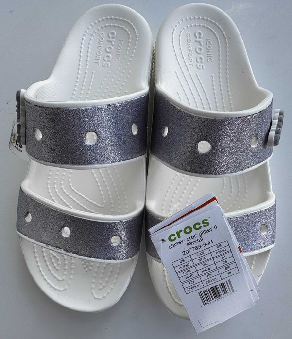 Жіночі шльопанці Crocs Glitter II, 39-40