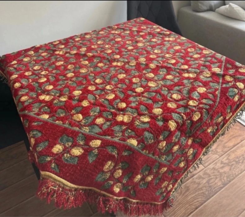 Elegancki obrus gobelinowy z motywem cytryn – 150x150 cm