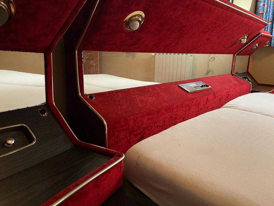 Luxury Red Velvet Bed
