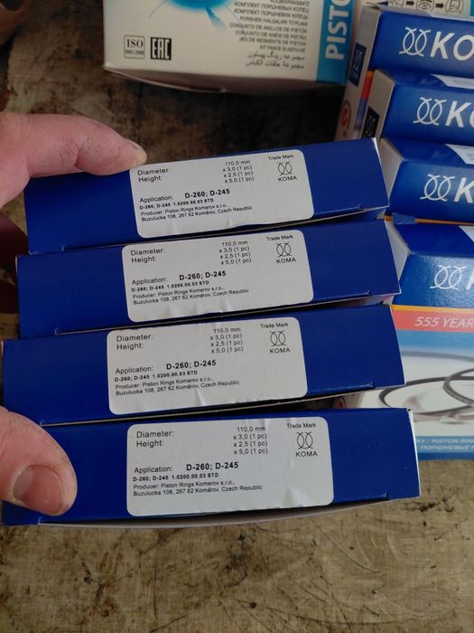 Продам поршневі кільця вир.Чехія ,Польща та інш.до МТЗ СМД ЮМЗ Т40 Т25