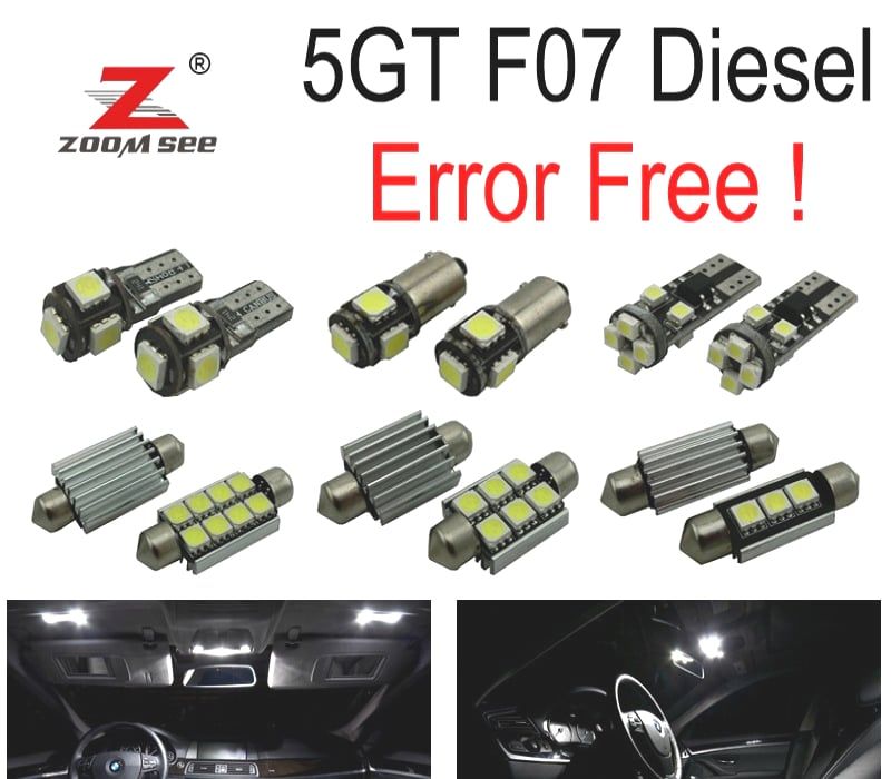 KIT 26 LÂMPADAS LED INTERIOR BMW SÉRIE 5 F07 5GT DIESEL 520D 530D 535D GT 535D XDRIVE 09-17