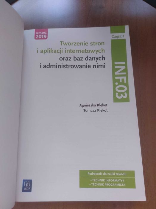 Tworzenie stron i aplikacji internetowych oraz baz danych cz. 1 [WSIP]