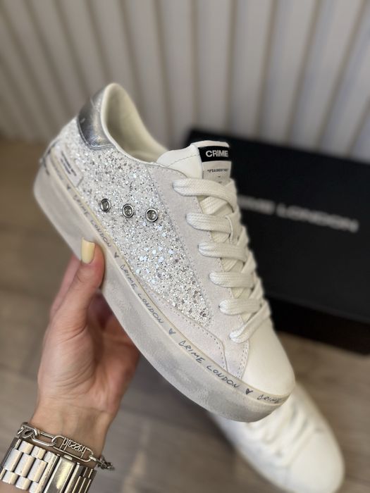 Шкіряні кеди Crime London DISTRESSED PLATFORM