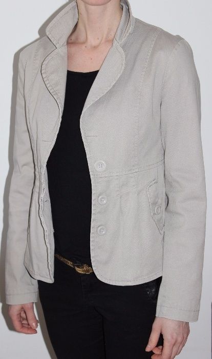 Marynarka żakiet kurtka beżowa Amisu na wiosnę/jesień rozmiar S