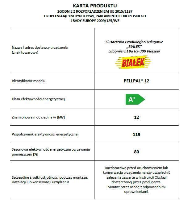 KOCIOŁ Piec z podajnikiem na pellet 12KW PELLPAL DOTACJA 100-150m2
