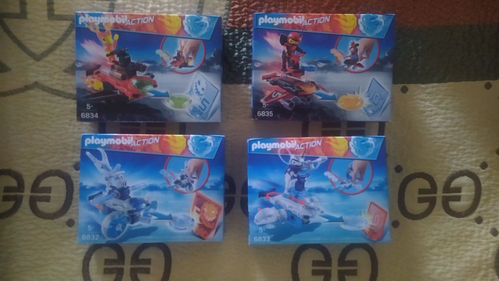 Playmobil action 4 sets diferentes novos e selados