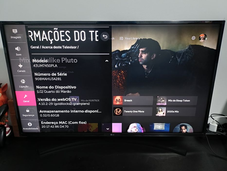 TV LG 43" 4K Smart TV (43UM7450PLA)