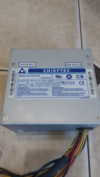 РАБОЧИЙ Блок питания компьютерный  Chieftec CFT-370-P12S, PFC