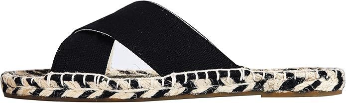 Espadryle damskie TALAMANTRA - płótno, juta - czarne 40