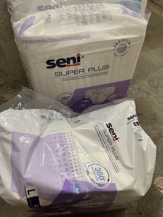 47 szt Pieluchomajtki seni super plus L