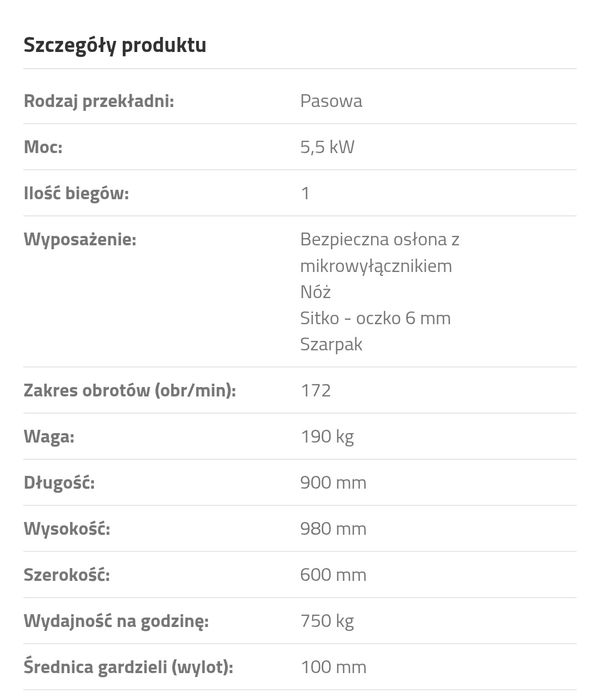 Wilk masarski zasypowy 100mm