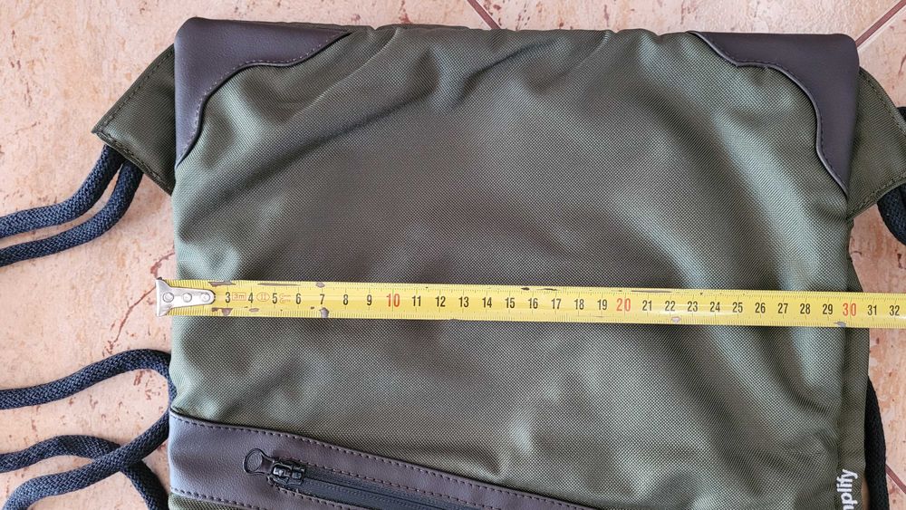 Worek do szkoły z kieszenią na zamek