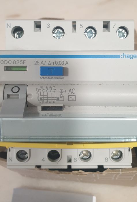 Interruptor diferencial hager CDC 825F 25A /0,03 A