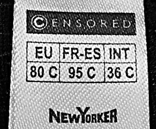 komplet gorset stringi censored new yorker czarny różowy koronka 38