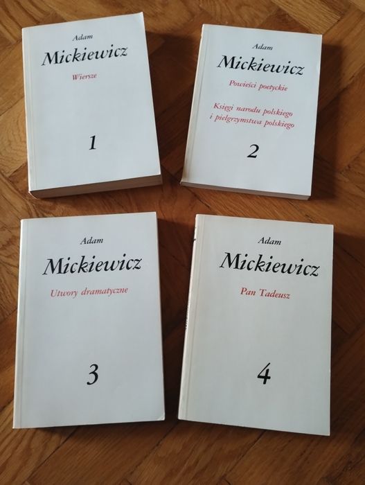 Adam Mickiewicz komplet 4 książek.