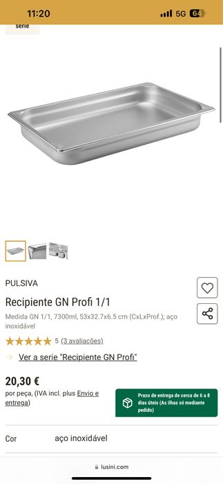 Tabuleiros Industriais em inox