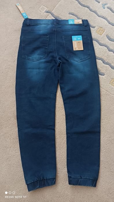 Jeansy legginsy chłopięce 134
